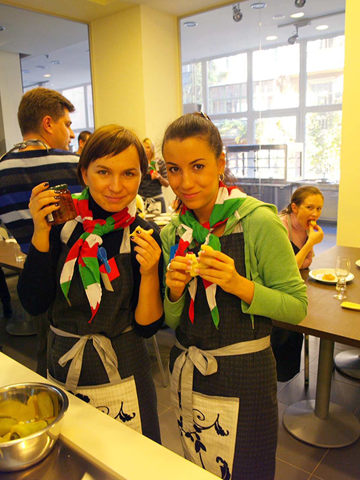 Participants of the course. Fundamentals of Italian Cuisine. Cooking classes in Odessa.