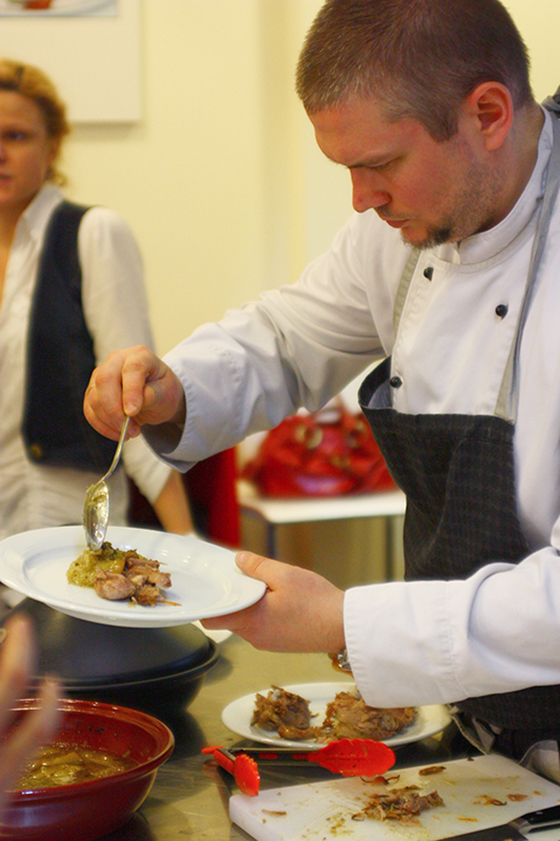 Chef. Franco-Moroccan cuisine. How to cook duck tajine with oranges and couscous salad. Сooking school "My Odessa Cuisine".