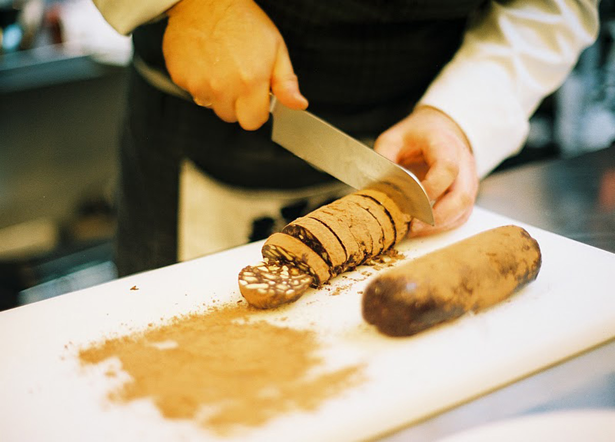 Chocolate salami. Lesson "Viva Italia!" with Konstantin Rossoshenko. Cooking classes in Odessa.