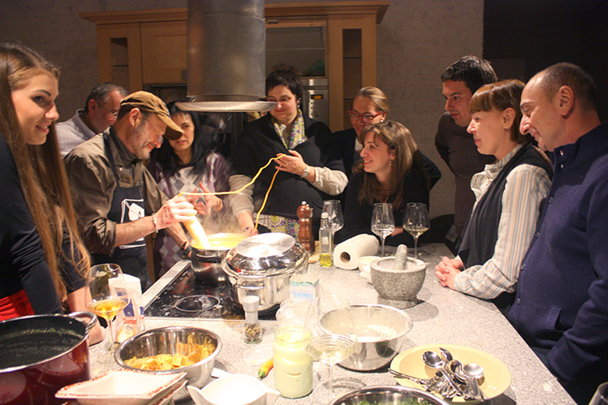 Participants of lesson “Four Soups”. Cooking classes in Odessa.