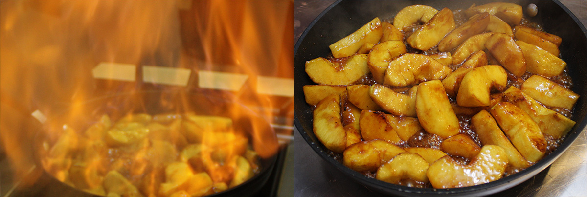 Caramelise apples