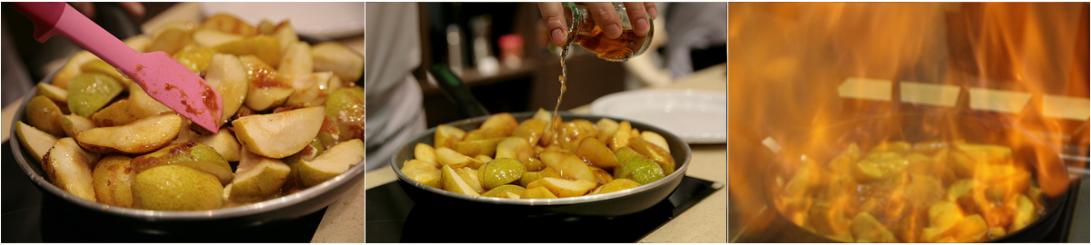 Caramelize pears