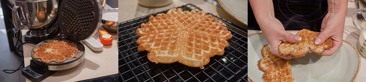 Bake waffles