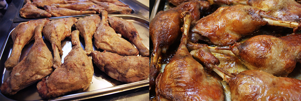Cook goose legs