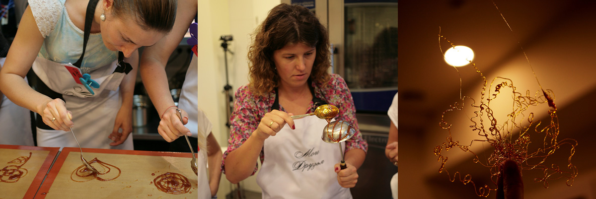 Cook spun sugar