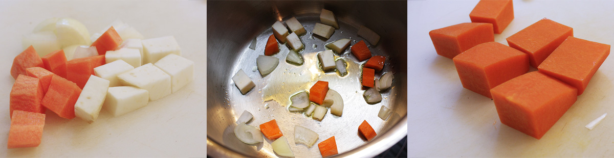 Cut vegetables