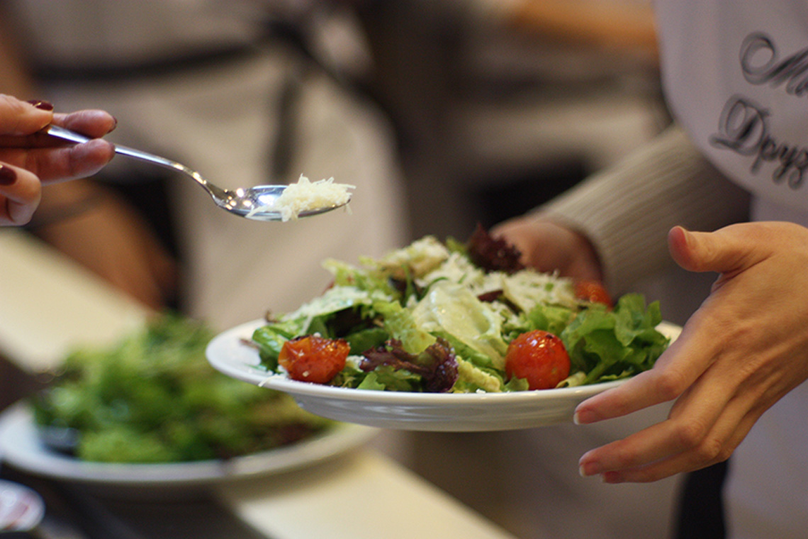 Salad. Meat & Grill & Barbecue Course. Сooking school "My Odessa Cuisine".
