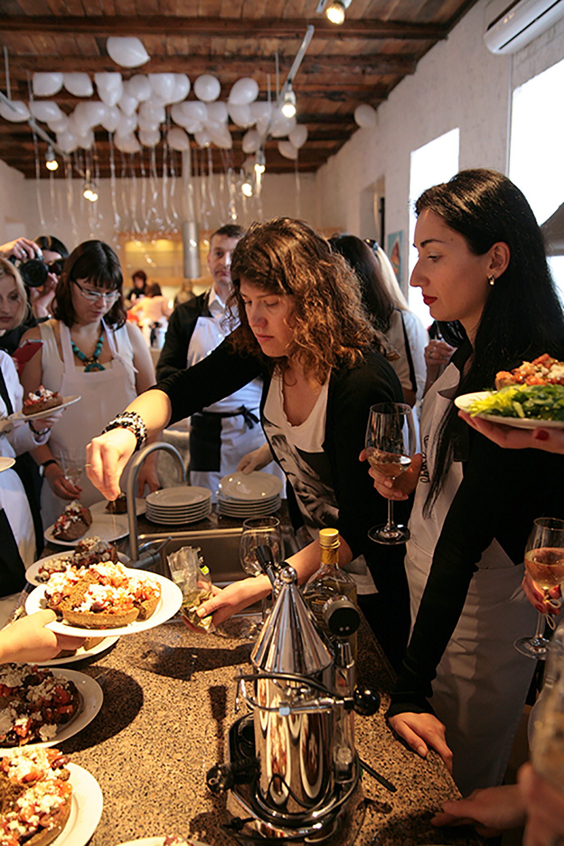 Celebration. The birthday of “My Friends” cooking school. Cooking school in Ukraine.