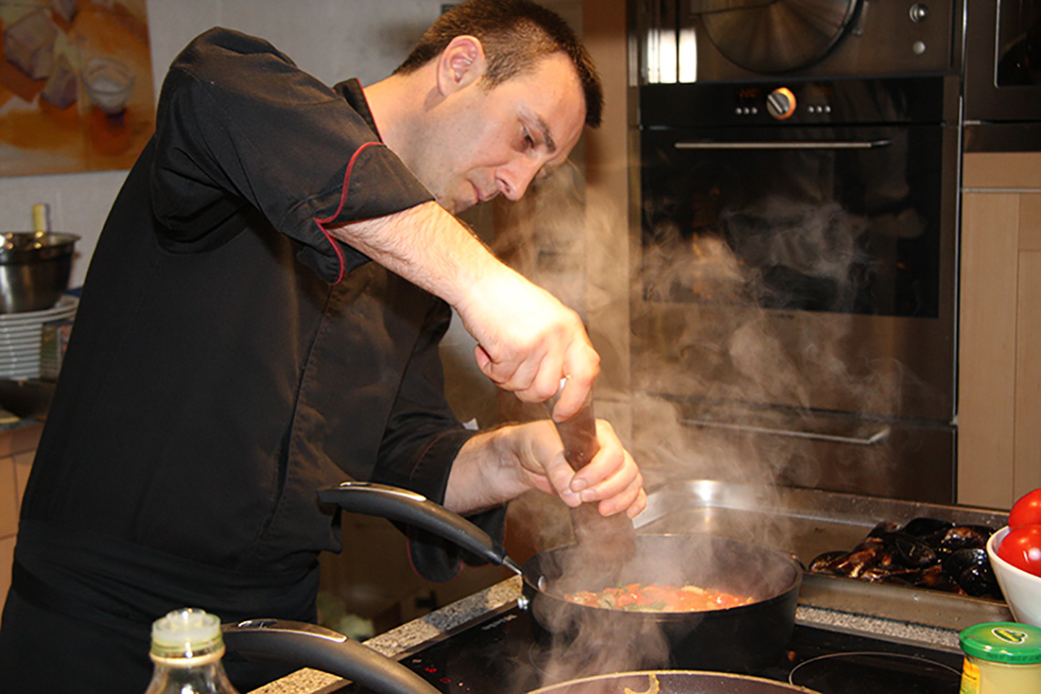 Culinary masterclass. The birthday of “My Friends” cooking school. Cooking school in Ukraine.