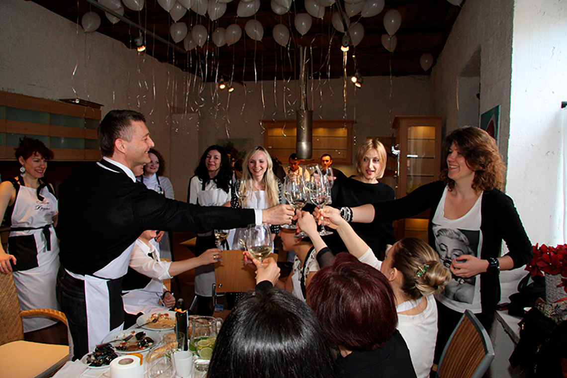 The birthday of “My Friends” cooking school. Cooking school in Ukraine.
