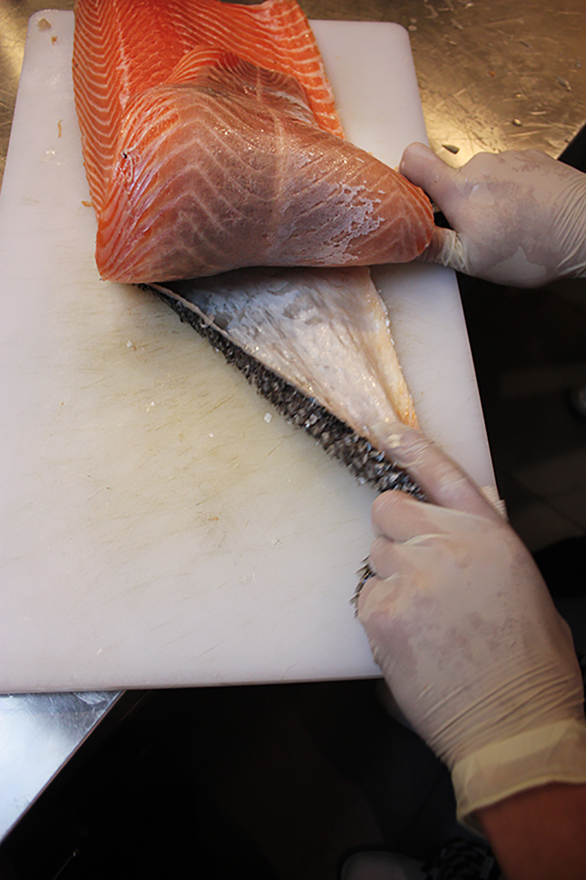 Salmon. Lesson "Dutch Cuisine". Cooking school in Ukraine.