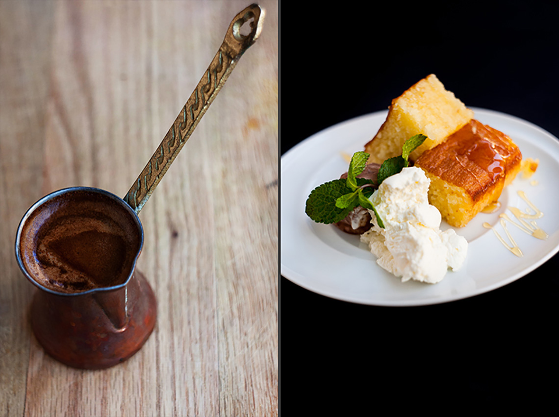Greek dessert and coffee. Lesson "Greek Cuisine". Cooking school in Ukraine.