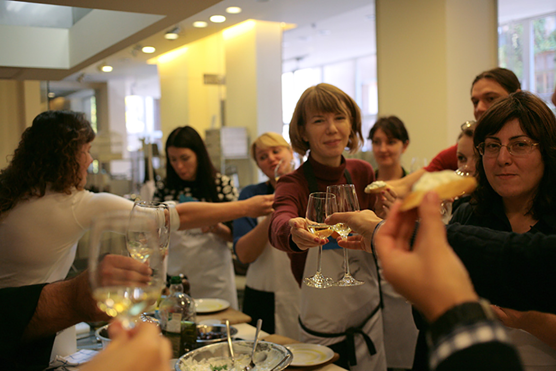 Tasting. Lesson "Greek Cuisine". Cooking school in Ukraine.