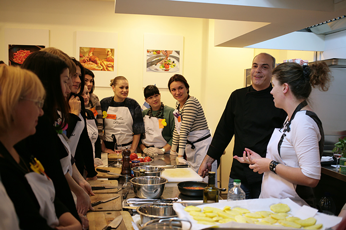 Sofronis Paradisopoulos. Greek cuisine dishes. Cooking school in Ukraine.