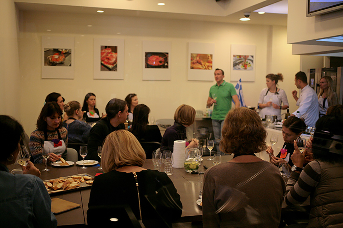 Lesson dedicated to Greek cuisine. Cooking school in Ukraine.