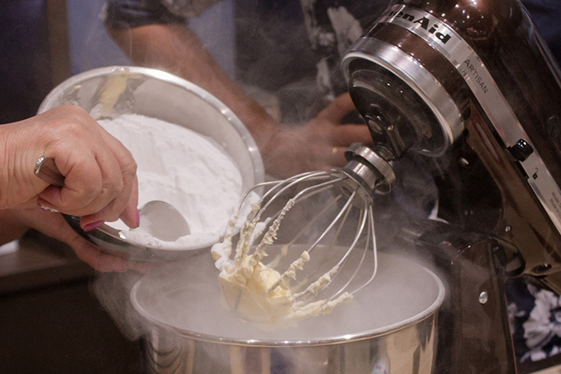 Dough for cupcakes. Сooking class with chef in Odessa
