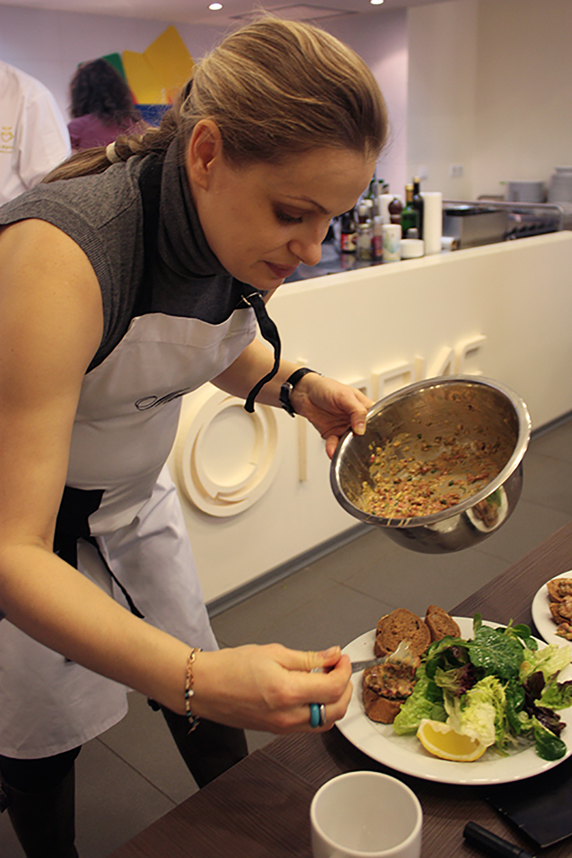 Food plating. Course "Culinary Traditions of Northern Italy". Cooking school in Ukraine.