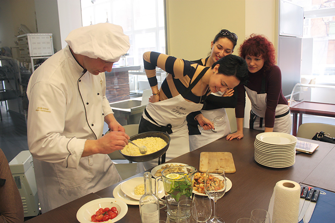 Risotto. Course "Culinary Traditions of Northern Italy". Cooking school in Ukraine.
