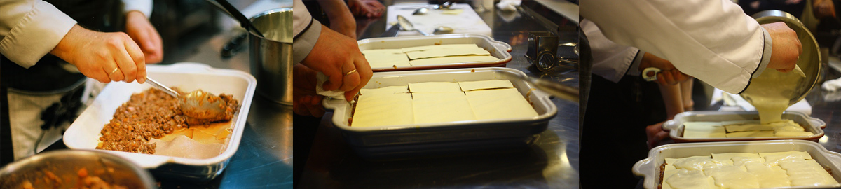 Lasagne in baking dish