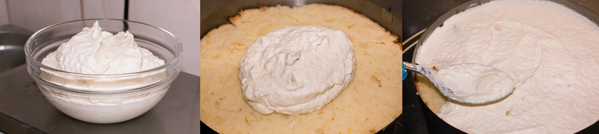 Cream and sponges