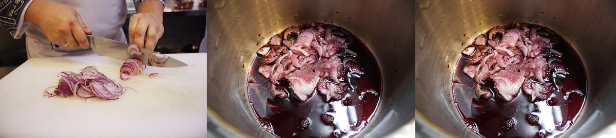 Cook onion jam