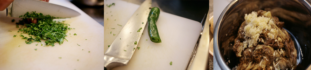 Add seasoning. Macedonian melitzanosalata. Home cooking recipes with step-by-step photos.