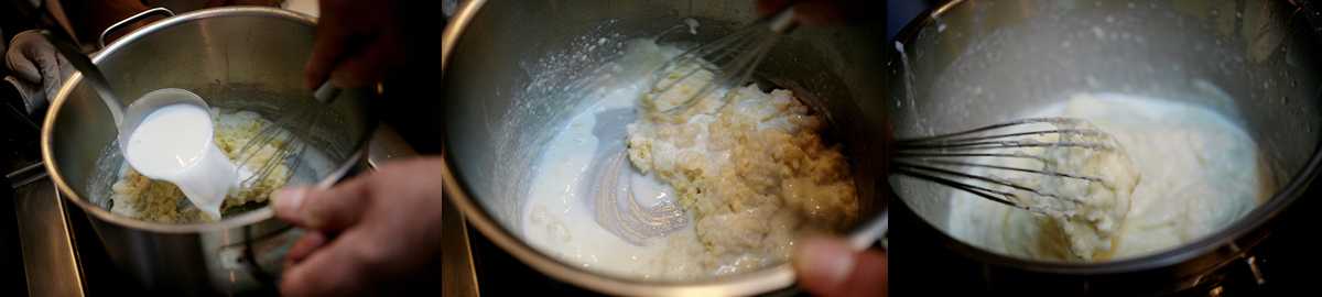 Preparing of béchamel. Best cooking recipes with step-by-step photos.