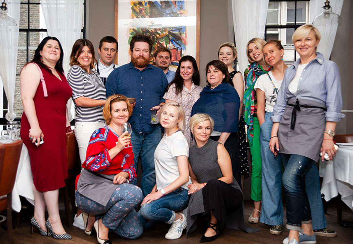 Participants. Lesson Odessa Cuisine in London. Сooking class with chef in Odessa