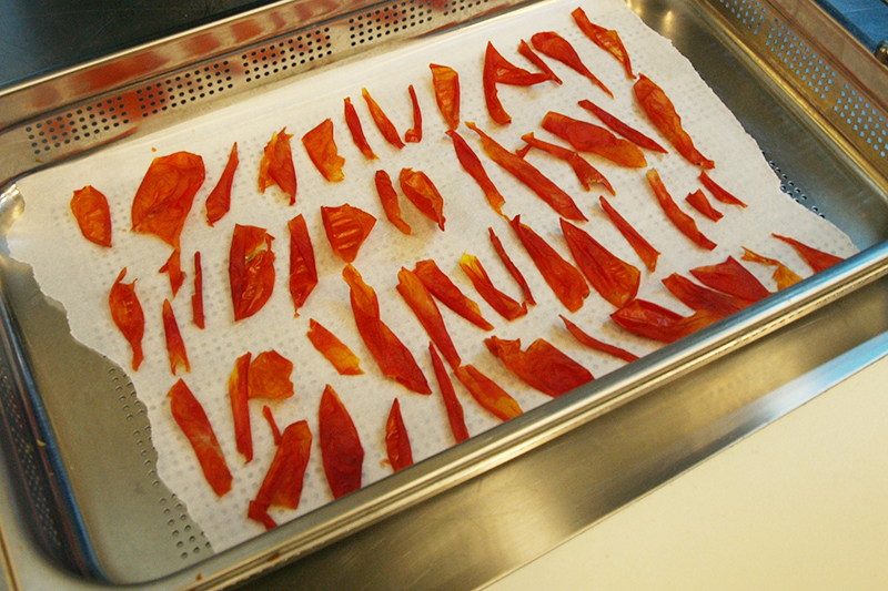 Oven-dried vegetables