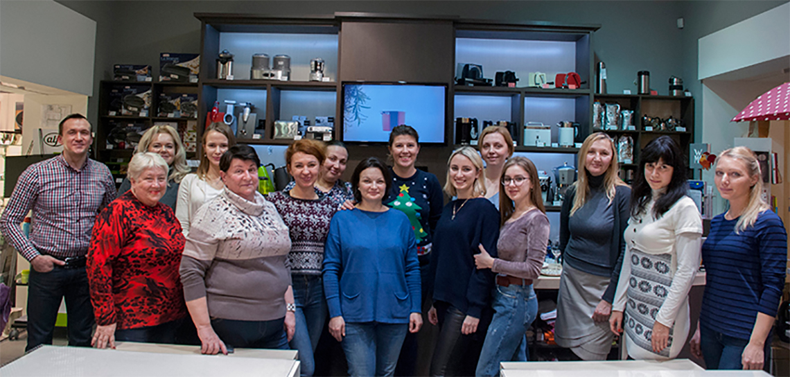 Participants of lesson. Cooking class in “My Friends” cooking school.