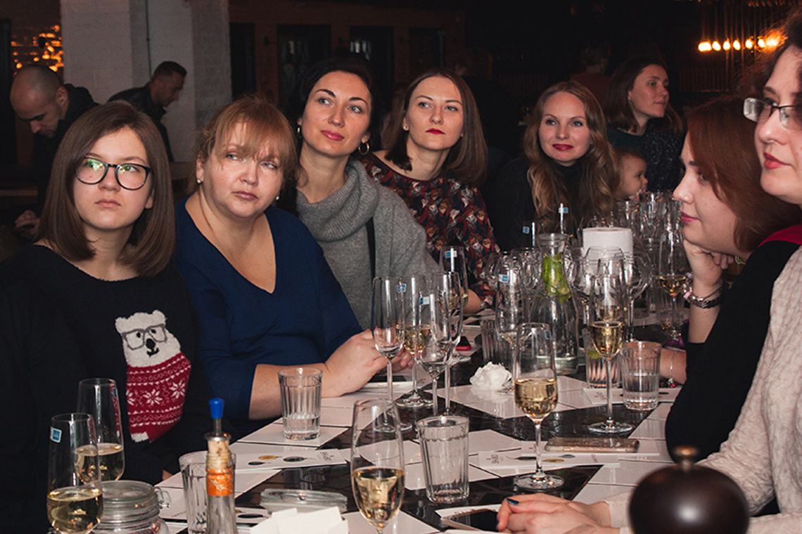 Participants of charity lesson. Сooking class with chef in Odessa