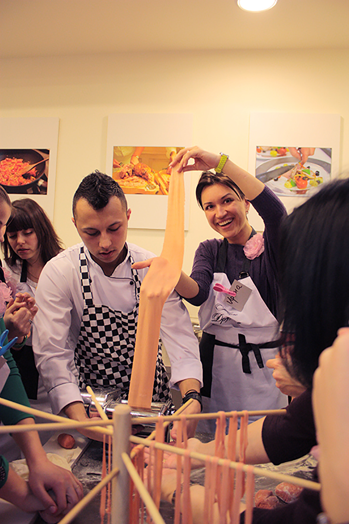 How to cook pasta. Lesson in honour to International Women's Day. Cooking school in Ukraine.