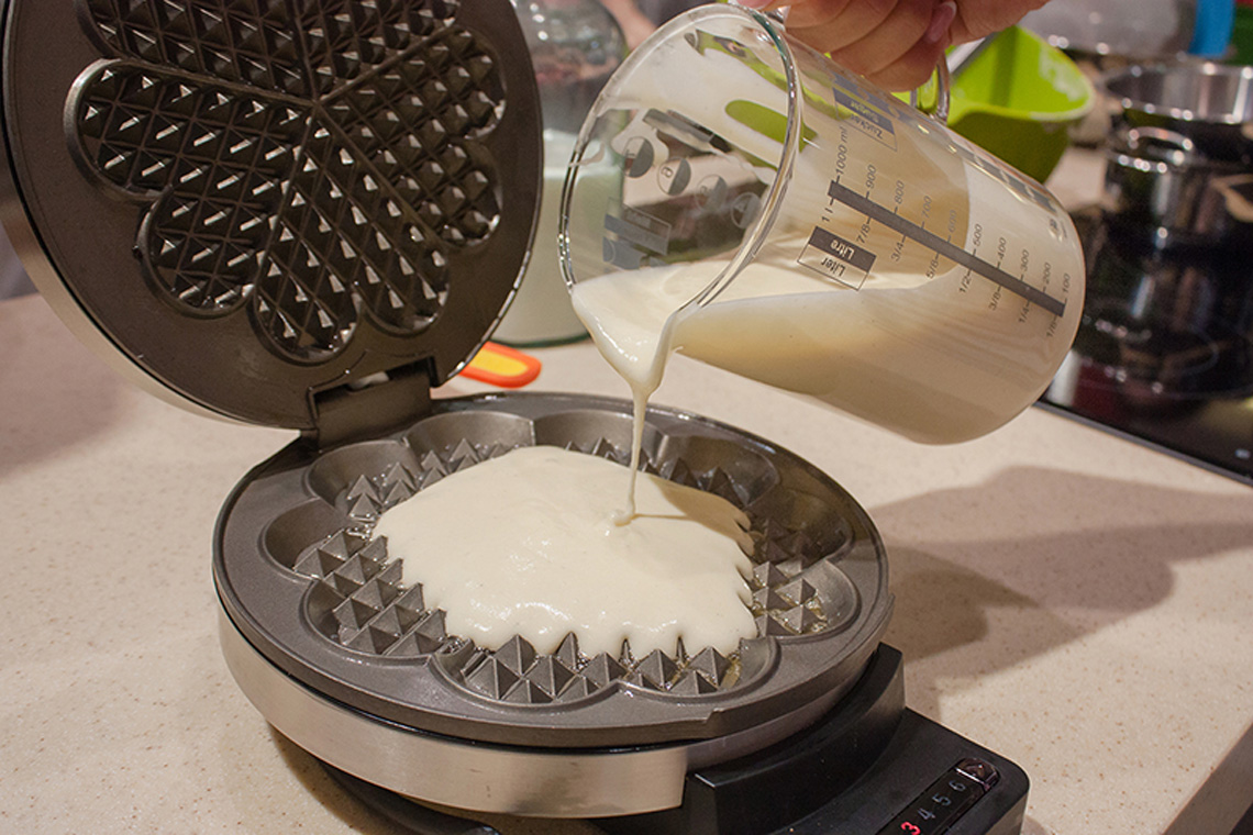 Dough for Belgian Waffles. Сooking class with chef in Odessa
