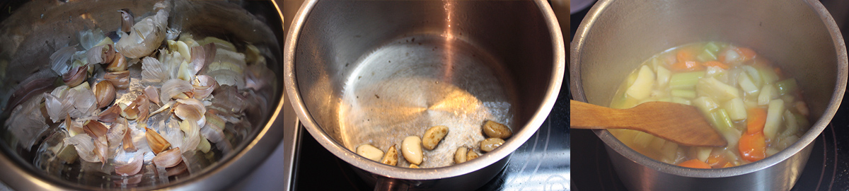Garlic soup. Food recipes with photos and instructions.