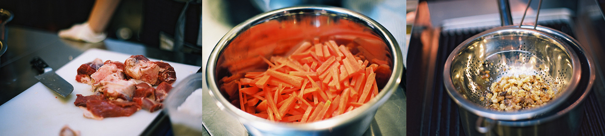 Cut vegetables