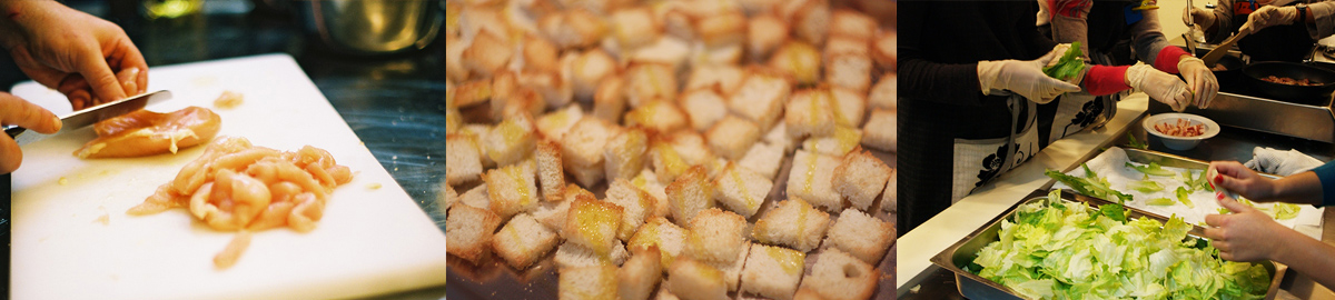 Cook croutons
