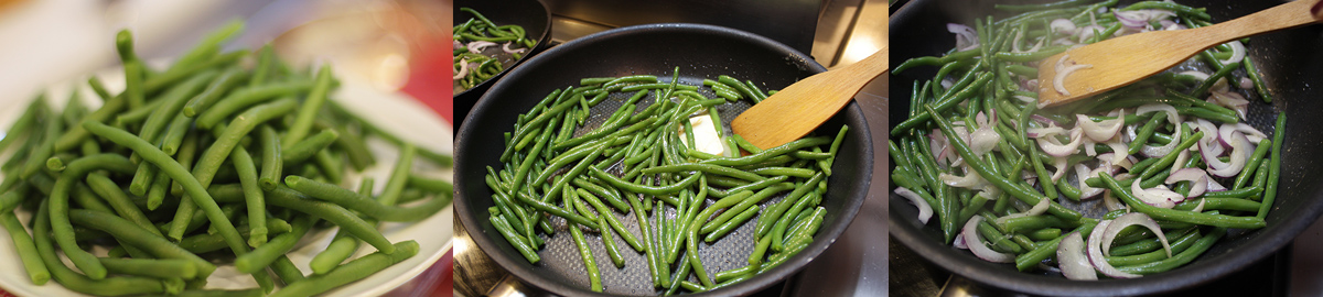 Cook green beans