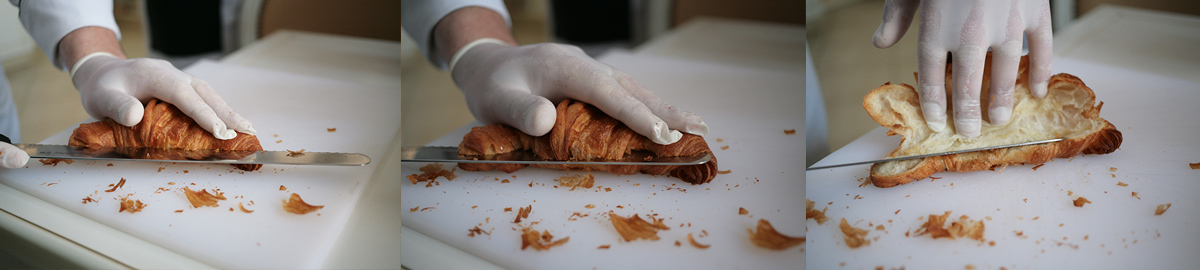Cut the croissant