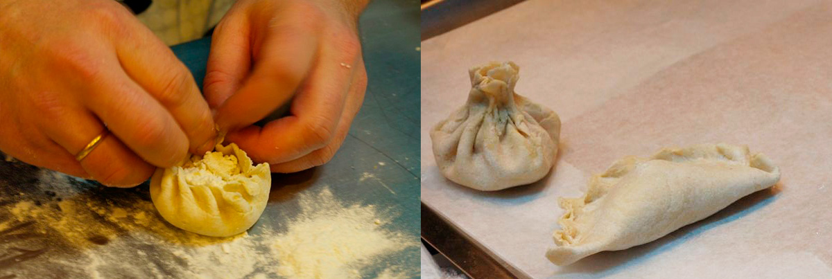 Samsa with pumpkin and sheep cheese. Food recipes with photos and instructions.