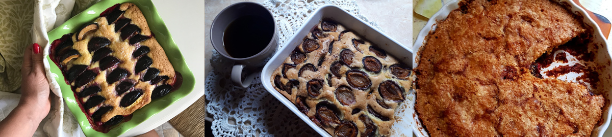 Odessa sweet cake with sour plums. Best food photos and recipes in Maria Kalenska blog