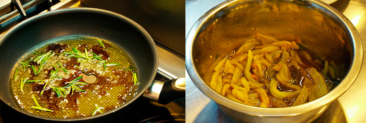 Marinate the peppers