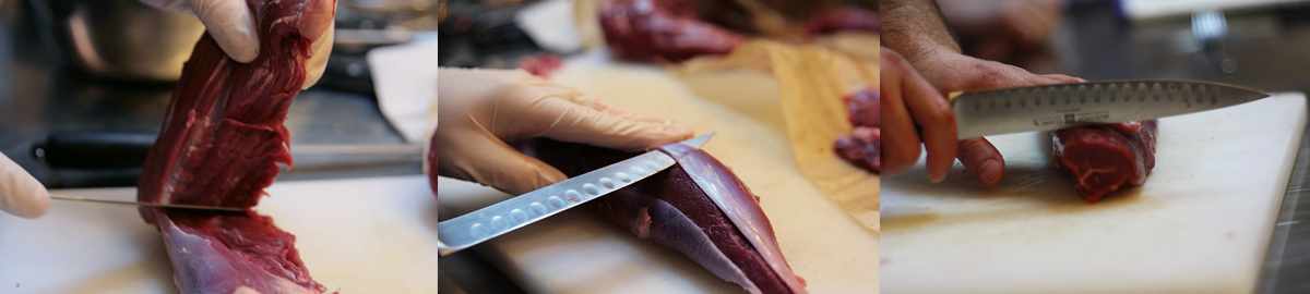 Cut the meat