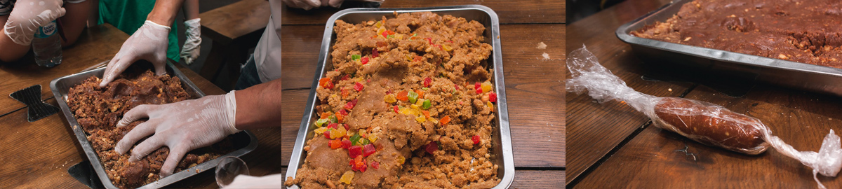 Cooking dessert. Chocolate salami by Alexander Stefoglo. Delicious recipes from famous chefs.