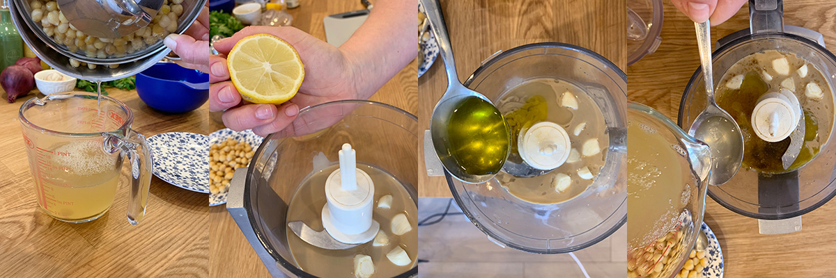 Cooking process. Hummus by Andrei Velichko.