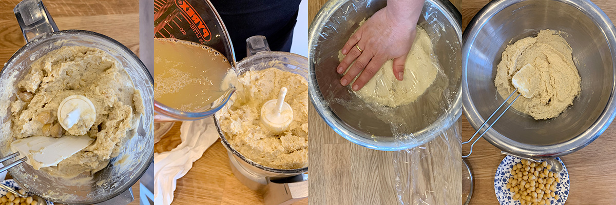 Blend the mass for hummus