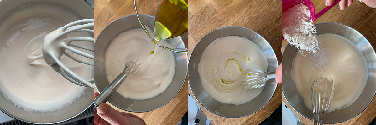 Dough for Portuguese sponge cake. Home cooking recipes with step-by-step photos.