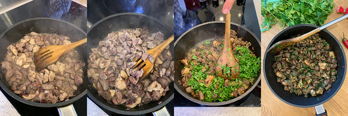 Frying. Jerusalem mixed grill variation by Andrei Velichko.