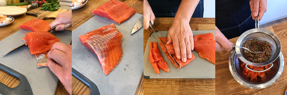 Salmon, Lima ceviche by Andrei Velichko.