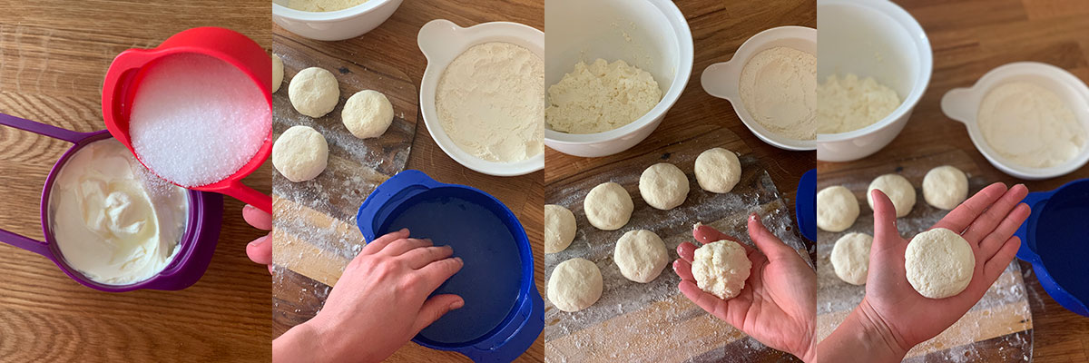 Curd cheese pancakes. Cooking at home with step-by-step recipes.