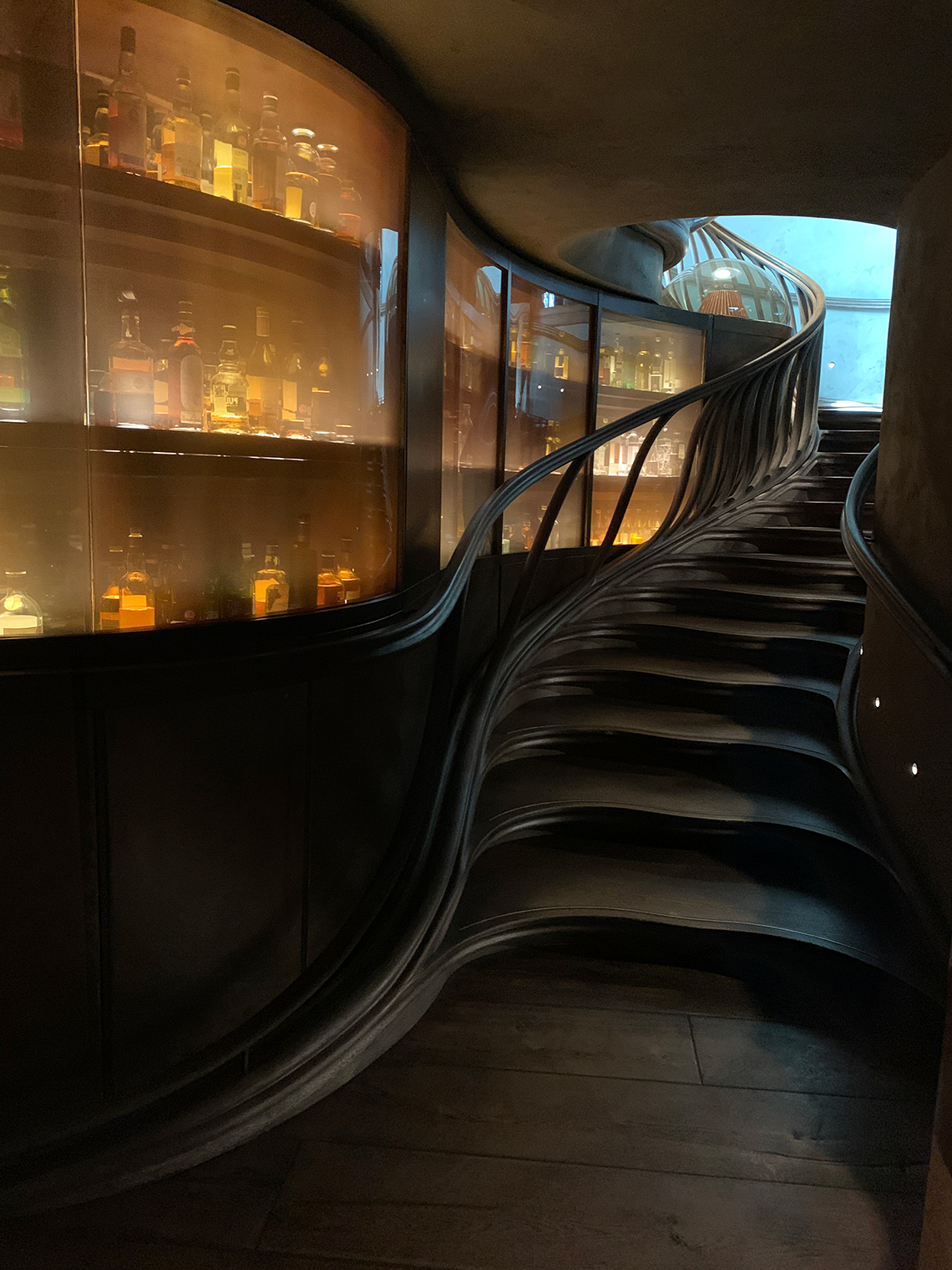 Stylish stairs. Hide London Restaurant. Сooking masterclass for adults in Odessa.